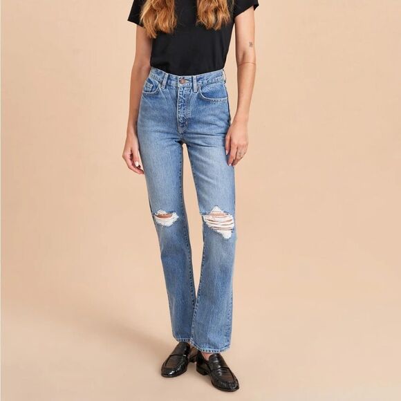 La Ligne Molly High-Rise Straight Jean - Picture 8 of 9